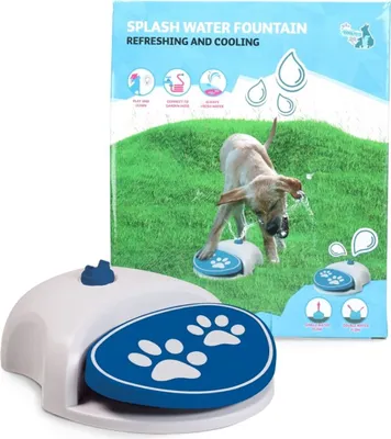 Produktbild von CoolPets Splash Water Fountain weiß/blau