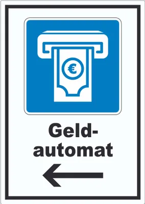 Produktbild von Geldautomat Pfeil links A1 (594x841mm)