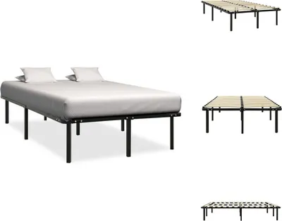 Zdjęcie produktu dla vidaXL Rama łóżka czarna metalowa 180×200 cm - Łóżka i ramy łóżek