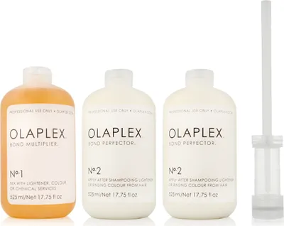 Produktbild von Olaplex Salon Kit No.1 Bond Multiplier 525 ml + No.2 Bond Perfector 2 x 525 ml + Dispensor