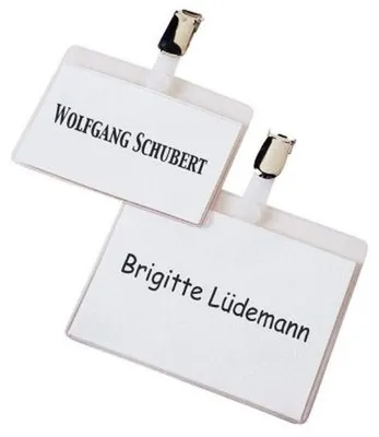 Produktbild von Namenschilder 90x54mm Clip Packung mit 25 Stück