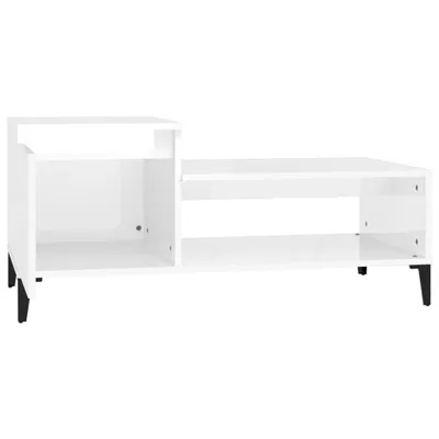 Produktbild von vidaXL Couchtisch Hochglanz-Weiß 100x50x45 cm Holzwerkstoff