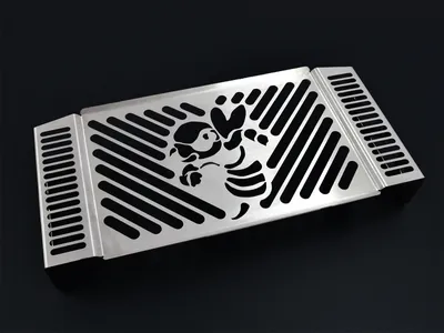 Image de ZIEGER Protège-radiateur compatible avec Suzuki SV 650 N Biene argenté