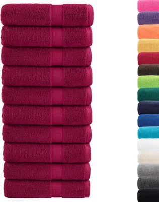Produktbild von vidaXL Premium Duschtücher SOLUND 10 Stk. Bordeaux 70x140 cm 600 g/qm