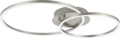 Produktbild von EGLO LED Deckenlampe Palmaves 2, geometrische Deckenlampe, Lampe Decke aus Metall in Silber, Kunststoff in Weiß, warmweiß