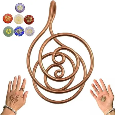 Produktbild von Kristall-Energiearmband Kupfer Spiral – Für Meditation & Heilung, Ideal als Geschenk für Mama