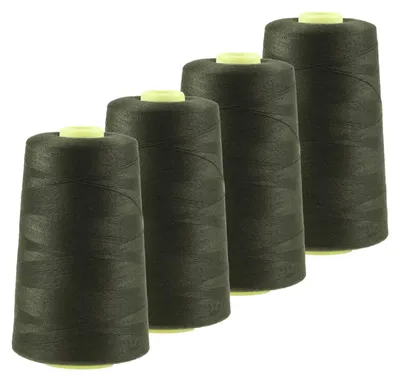 Produktbild von 4 x 4572m Qualitäts Overlock-Garn Overlock Nähgarn Farben 621 - 660, Farbe:A622 khakigrau