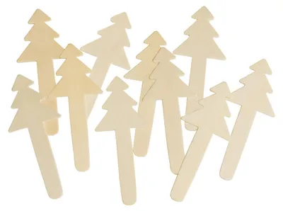 Produktbild von EDUPLAY 370121 Weihnachtsbaum Holzbastelstäbchen 10er Set