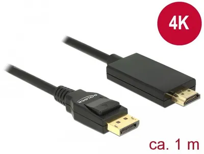 Productafbeelding van Delock 85316 DELOCK Displayport Kabel DP -> HDMI St/St 4K 1.00m schwarz