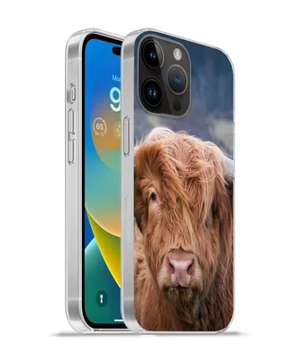 Produktbild von MuchoWow® Handyhülle Schutzhülle Hülle für Apple iPhone 14 Pro Max Schottischer Highlander - Hörner - Berg Silikon Softcase Handy Hülle - Hardcover