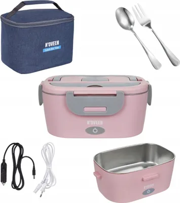 Zdjęcie produktu dla Noveen Lb755 Podgrzewany Elektryczny Lunch Box Pojemnik Śniadaniówka Różowy