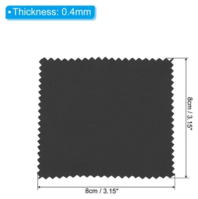 Produktbild von 3.15x3.15" Schmuck Reinigungstuch 50Stk Einzeln Verpackt Beidseitig Mikrofaser Poliertuch fš¹r Silber Gold Messing Platin Schmuck Schwarz