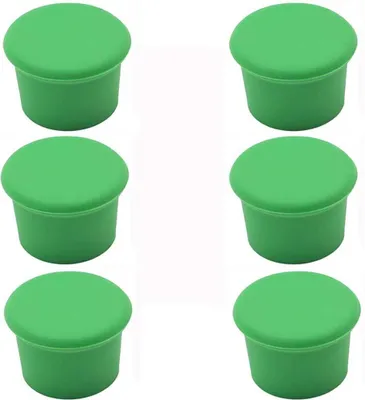 Immagine prodotto di INF Set di 6 tappi in silicone riutilizzabili per bottiglie di vino e bevande Verde