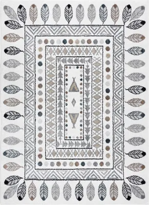Image de 140 x 190 cm Tapis pour enfants Fun Teepee cream