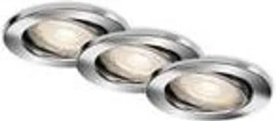 Produktbild von LED Einbauleuchten schwenkbar IP23 3er Set GU10 5 W chrom Metall Briloner