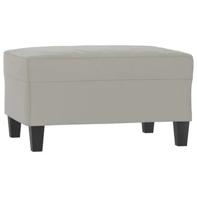 Obrázek produktu pro Podnožka světle šedá 70 x 55 x 41 cm tkanina z mikrovlákna