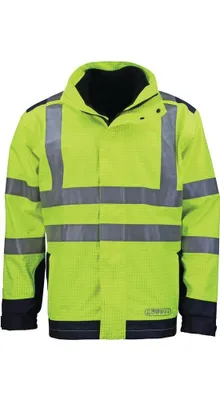 Produktbild von Wetter-,Flamm- u.Warnschutzjacke Gr.XXXL gelb/blau ASATEX