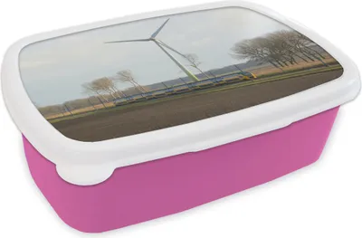 Produktbild von KitchenYeah® Lunchbox Brotzeit Brotdose 17x11 cm Ein Zug mitten auf der Wiese Kinder Brotzeitdose - Lunchpaket - Brotkasten  - Sandwich Box