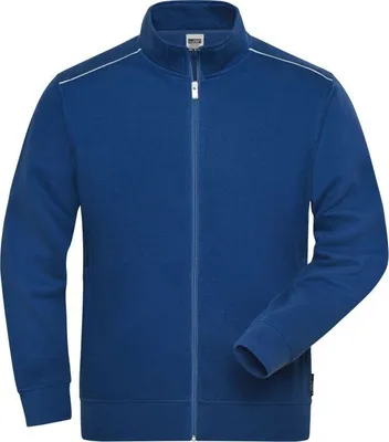 Produktbild von Sweat-Jacke mit Stehkragen und Kontrastpaspel dark-royal, Gr. 3XL