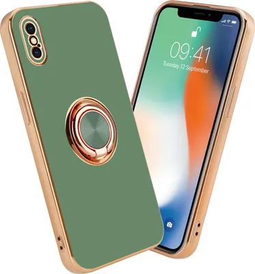 Produktbild von Cadorabo Schutzhülle für Apple iPhone XS MAX Hülle in Grün Etui Case Cover Kameraschutz magnetische Autohalterung
