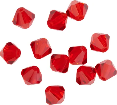 Produktbild von PRACHT Glasschliffglitzerperlen 6 mm 12 Stück Kristallperlen Bastelperlen