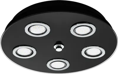 Obrázok produktu pre Eglo 33805 GRATTINO LED nástenné/stropné svietidlo 5x2,8W Ø350mm čierne