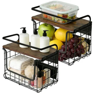 Imagen del producto de Cesta magnética para frutas, diseño que ahorra espacio, fácil instalación, color