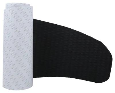 Produktbild von EVA-Rutschschutzmatte mit Rombusmuster und Klebestreifen für Decks von Surfbrettern (schwarz)
