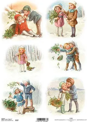 Immagine prodotto di Carta da decoupage A4 SOFT ITD-S337 - Natale, bambini