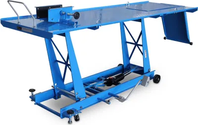 Produktbild von Bituxx Motorrad Hebebühne Hydraulisch mit Fußpumpe, Blau 460 kg Belastbar MS-19471
