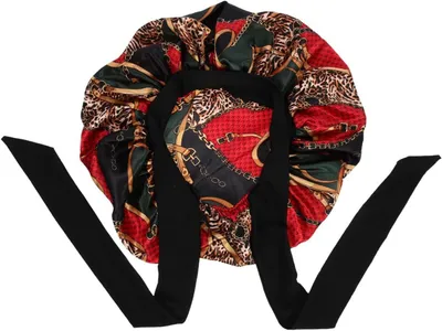 Produktbild von Verstellbare Schlafhaube aus Satin für Damen, weiche Haarpflegehaube mit Gummiband