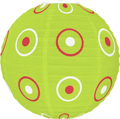 Produktbild von Rote und grüne Papierlaterne, 30,5 cm, runde Weihnachtslaterne zum Aufhängen für die Feiertags-Deckendekoration im Innen- und Außenbereich