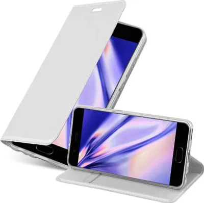 Produktbild von Cadorabo Handyhülle für Huawei P10 Schutz Hülle in Silber Cover Etui Book Case Booklet