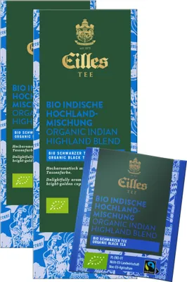 Produktbild von EILLES TEE Teebeutel  & Fairtrade Indische Hochlandmischung, Sparpack mit 2x25er Box