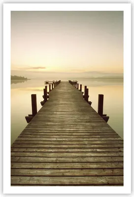 Produktbild von Poster - Poster ohne Rahmen - Brücke See - 61x91,5 cm - Wand Bild - Wanddeko - Wandbilder - Kunstposter - Wandposter - Bilder - Kunstdruck - Wanddekoration - Wandbild - P2XPA61x91-3625