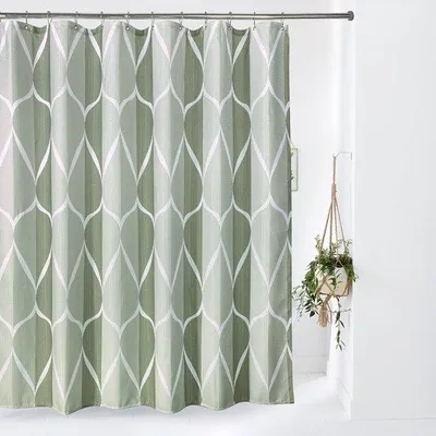 Produktbild von Unyqoos® stilvoller geometrischer Duschvorhang mit r Textur und wasserdichter Oberfläche, 180 x 180 cm