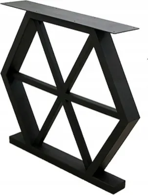 Produktbild von Tischbein, Möbelbein, Möbelfüß, Metallbein, Tischfuss, Tischkufen, Tischgestell, Industriestil Loft-Stil, 1 Stück, 70x71cm