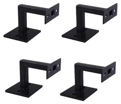 Geländerhalterungen 4er-Pack, 65×64 mm, schwarz, Edelstahl