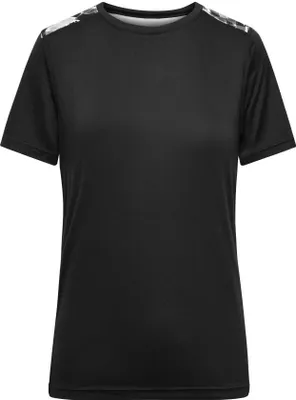 Produktbild von Ladies' Sports Shirt black/black-printed, Gr. M