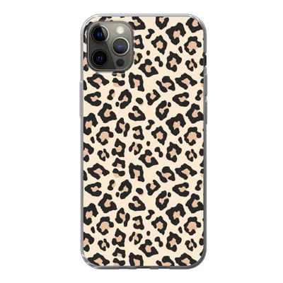 Obrázok produktu pre Kryt mobilného telefónu pre Apple iPhone 13 Pro Max Biela - Ružová - Leopardí vzor Silikónové mäkké puzdro