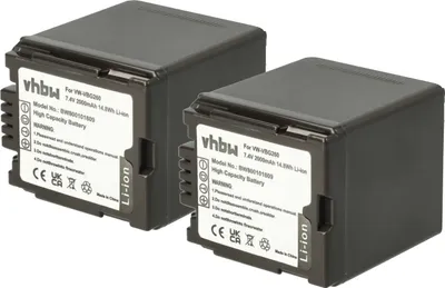 Produktbild von vhbw 2x Akku Ersatz für Panasonic VW-VBG260 für Videokamera Camcorder (2000 mAh, 7,2 V, Li-Ion) + Infochip