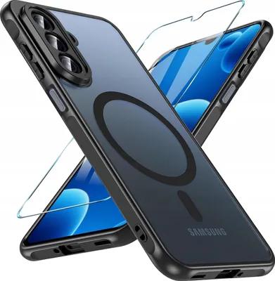 Immagine prodotto di Custodia magnetica opaca NERA per Samsung A17 5G | per MagSafe RESISTENTE + Vetro