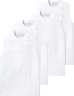 Produktbild von Schiesser 4er Pack Essentials Unterhemd / Tanktop Hohe Formstabilität, Natürliches Material, Hochwertige Single Jersey-Qualität