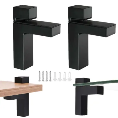 Produktbild von Set mit 2 verstellbaren Glasbefestigungen für die Wandmontage