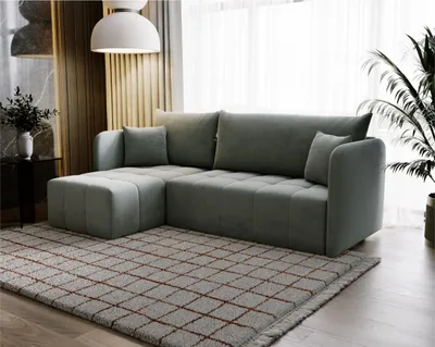 Produktbild von FURMEB PEROO Ecksofa L-Form Schlafsofa Schlaffunktion 210x140x91 cm Grau