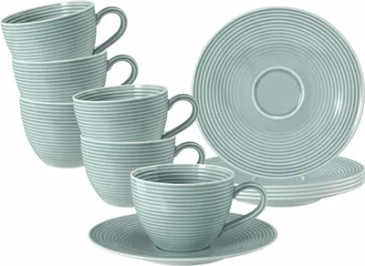 Produktbild von Seltmann Weiden Beat Arktisblau Kaffeetasse + Untertasse 6er Set