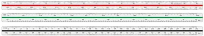 Produktbild von Standardgraph Dreikantmaßstab Aluminium Slim 1:2,5/1:5/1:10/1:20/1:50/1:100,30cm
