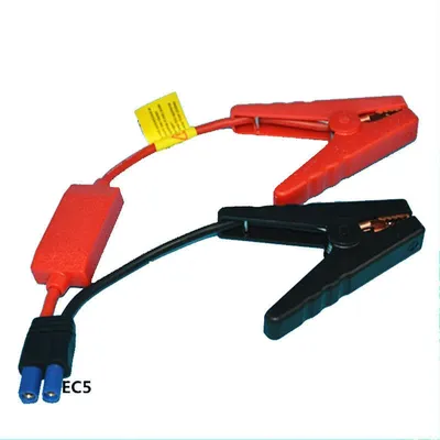 Produktbild von 12V Mini-Starthilfegerät mit intelligentem Stecker (EC5) und Klemme (1 Stück, rot + schwarz)