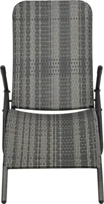 Obrázok produktu pre vidaXL Skladacie lehátko Poly Rattan Grey