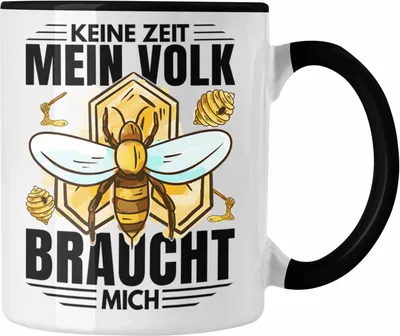 Produktbild von Trendation - Imker Geschenk Tasse Spruch Geschenkidee Bienen Bienenzüchter (Schwarz)
